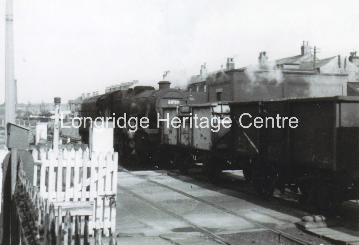 108B - Berry Lane - The daily goods train crossing Berry Lane - 1966